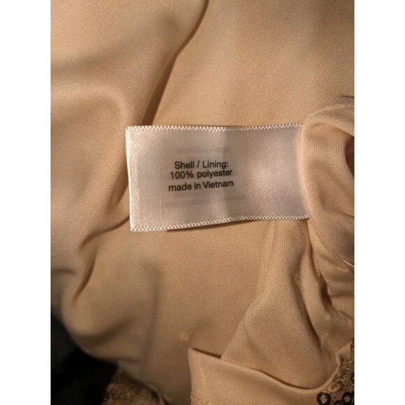 Lane Bryant Gold Sequin Short Sleeve Top Blouse Womens 24 Scoop V-Neck NWT - Picture 5 of 5